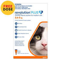 Revolution Plus for cats for Medium Cats 2.5 - 5Kg (Orange)